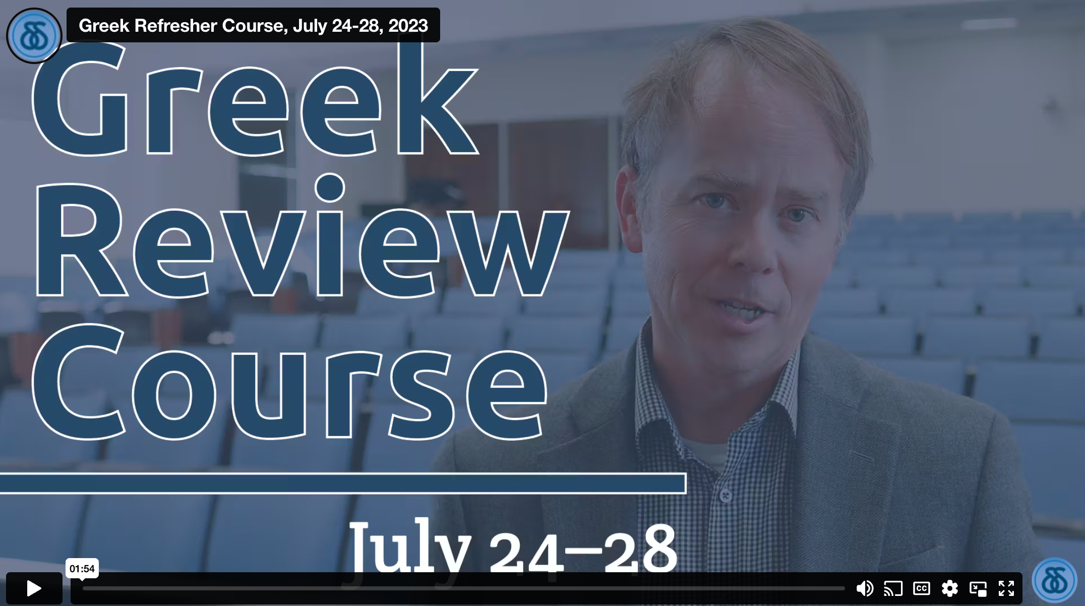 Greek and Hebrew Refresher Courses, July 24-28, 2023