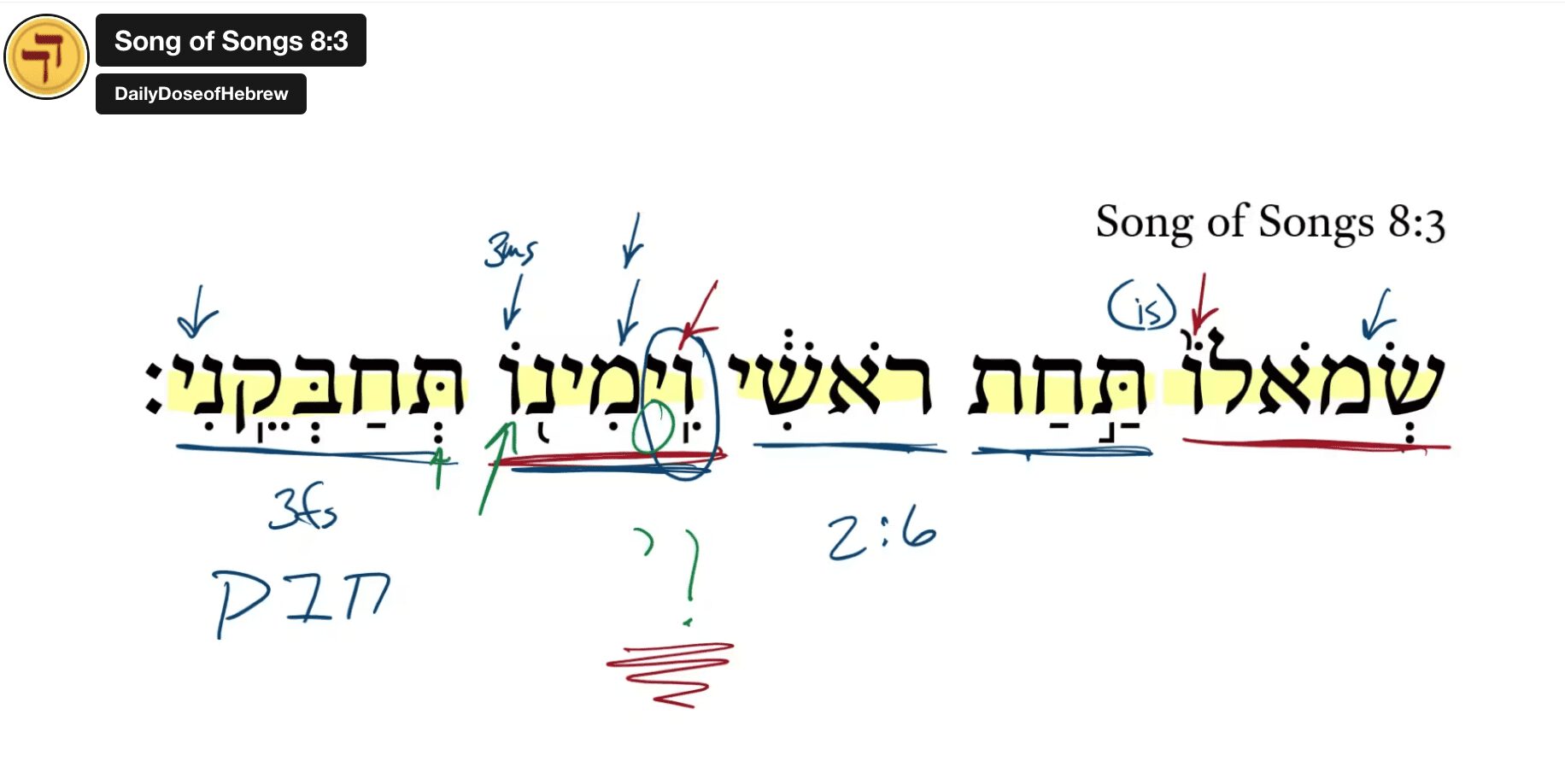 Song of Songs 8:3