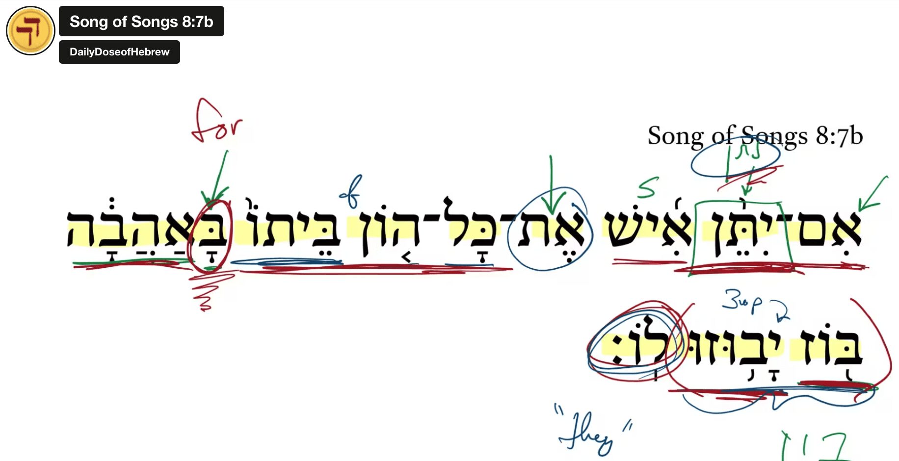 Song of Songs 8:7b