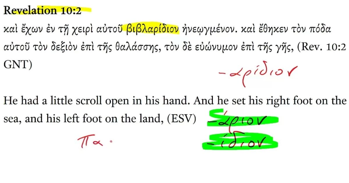 Rev 10:2, Oecumenius