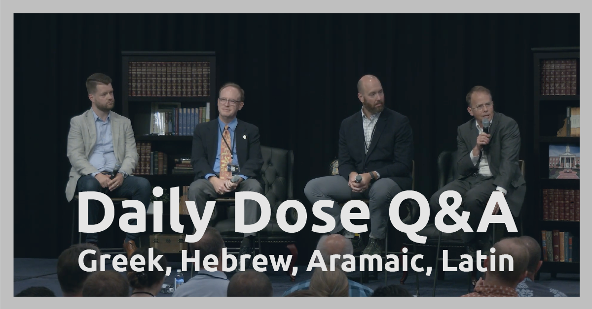 Greek & Hebrew for Life Conference 2023 Plenary #2 Q&A
