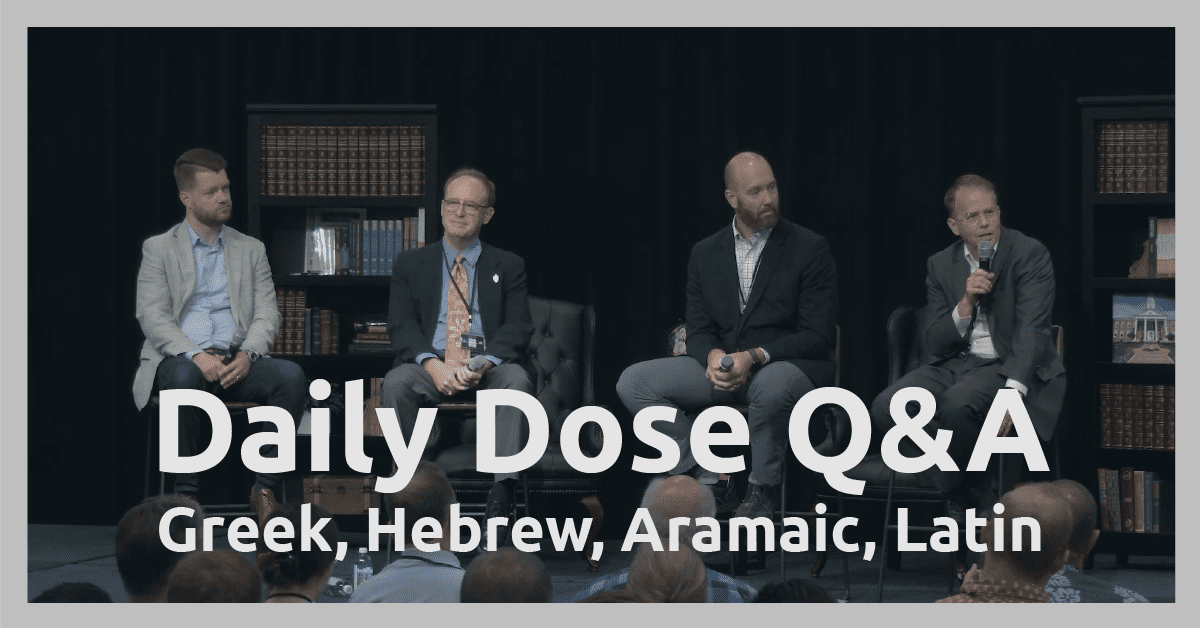 Greek & Hebrew for Life Conference 2023 Plenary #2 Q&A