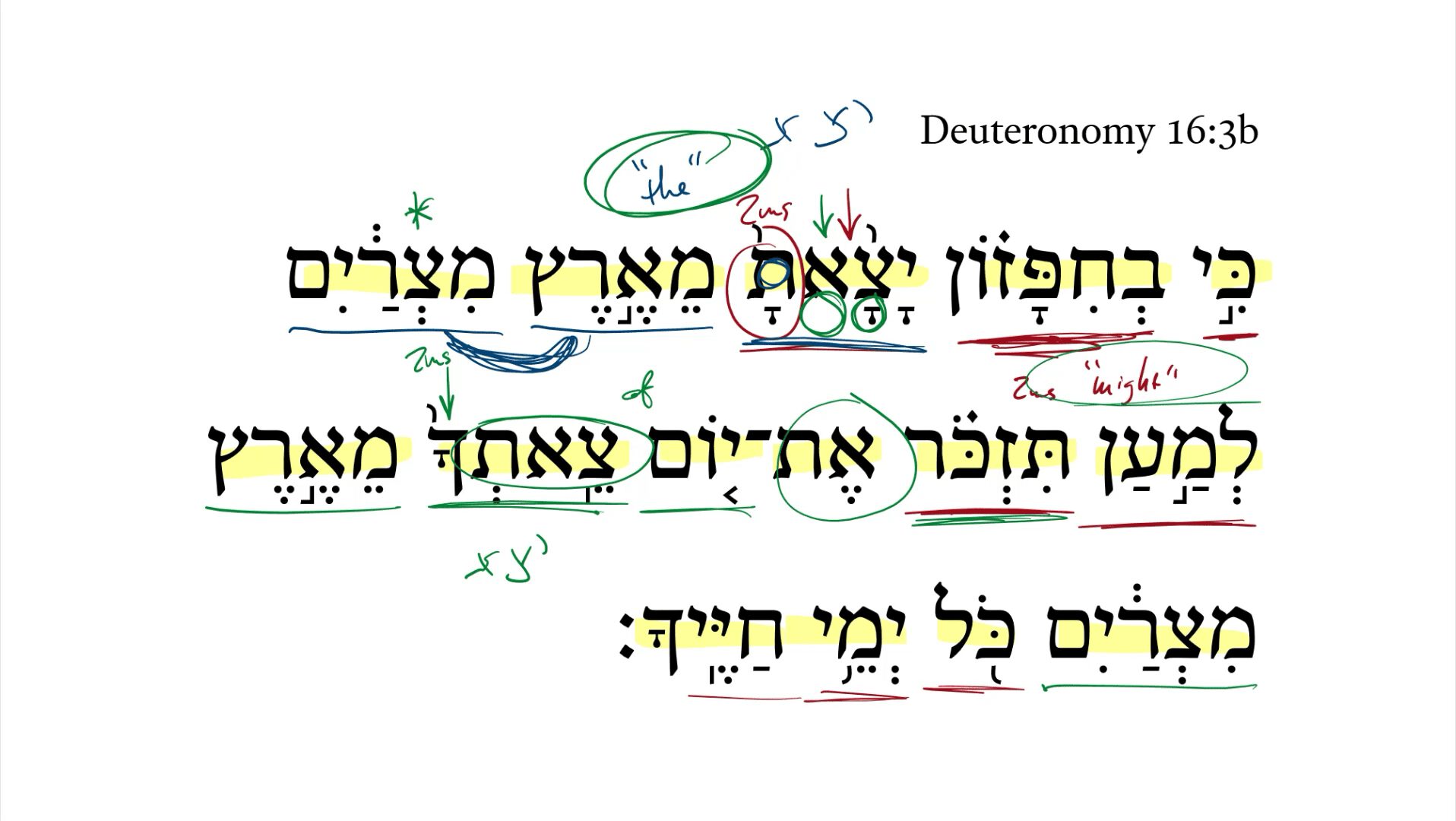 Deuteronomy 16:3b