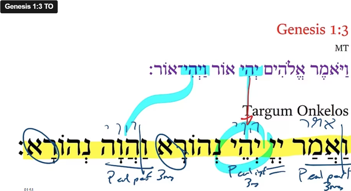 Genesis 1:3 TO