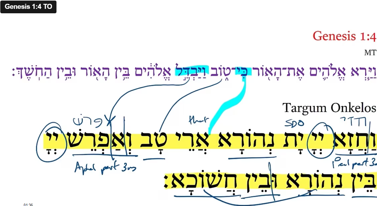 Genesis 1:4 TO