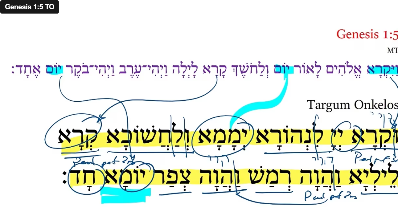 Genesis 1:5 TO