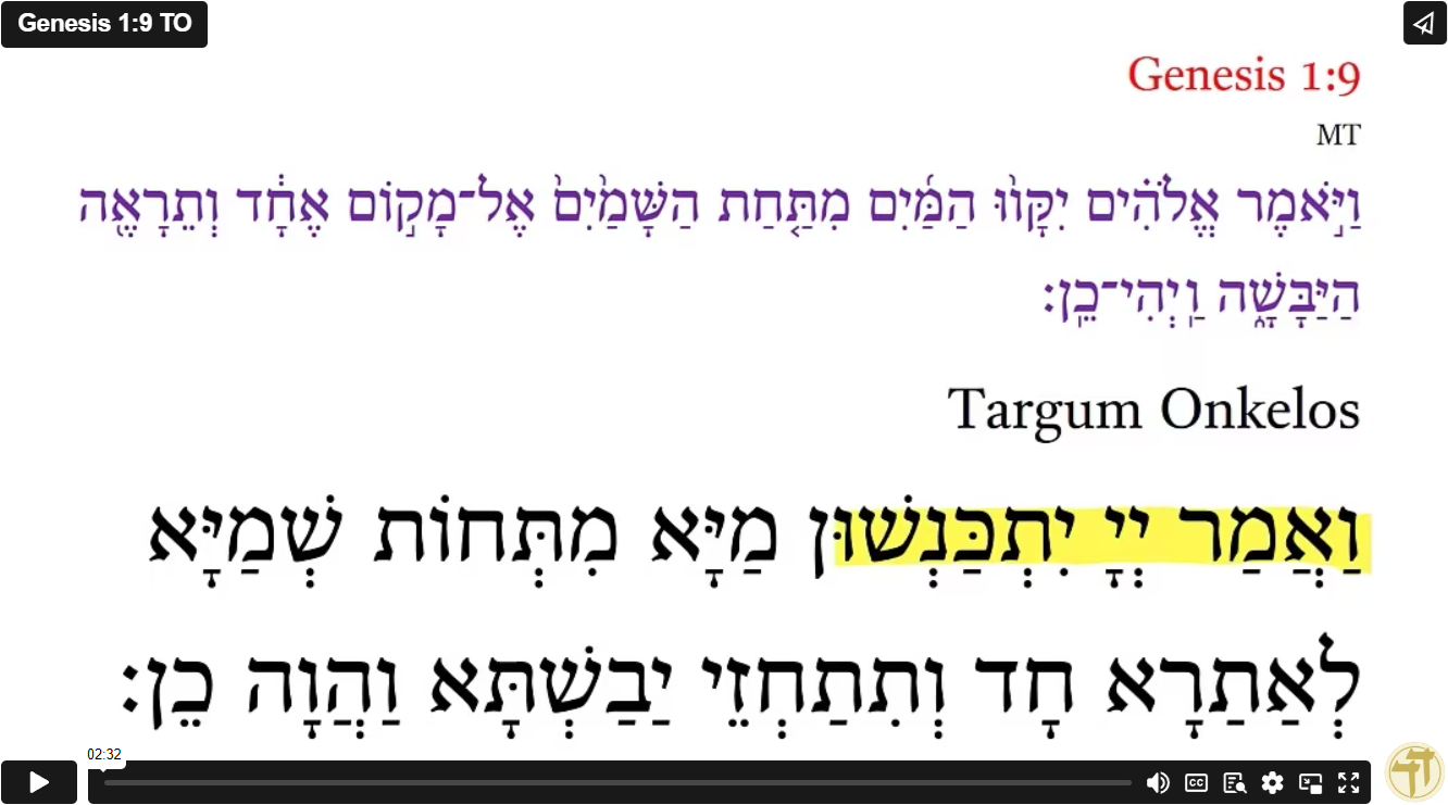 Genesis 1:9 TO