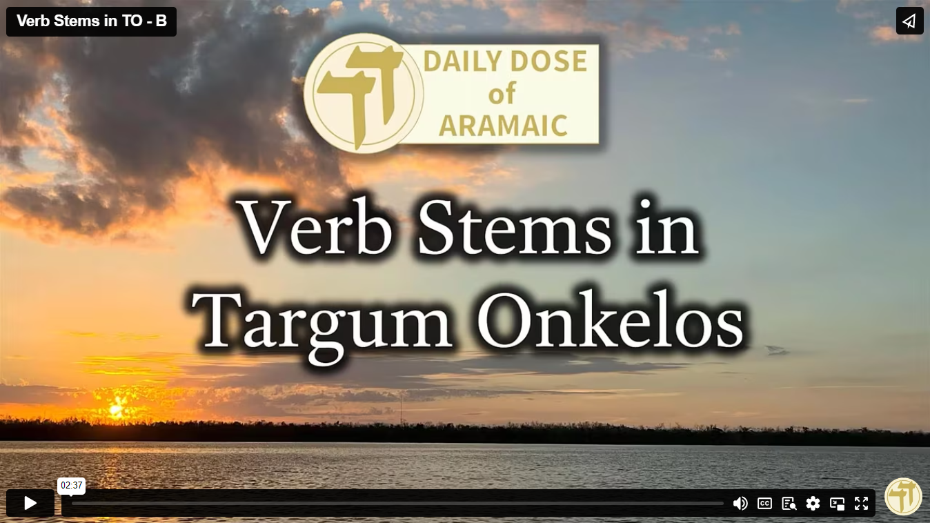 Verb Stems in TO – B