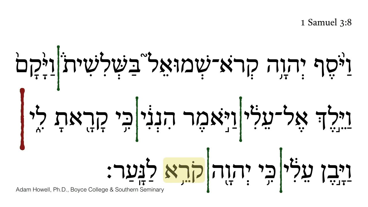 1 Samuel 3:8 Part 2 Accents