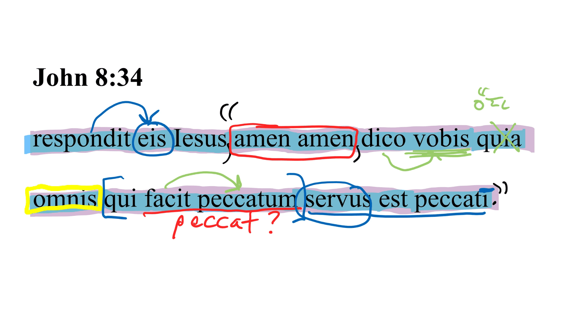John 8:34 Latin Vulgate