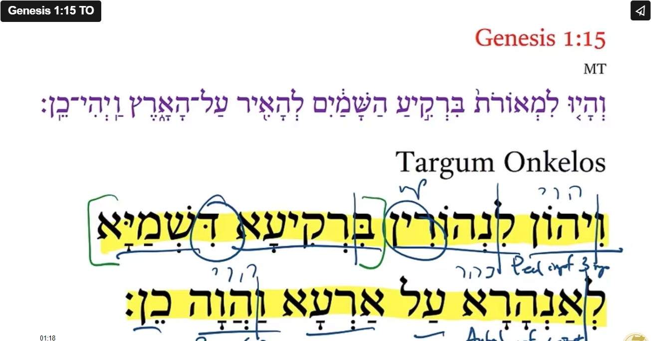 Genesis 1:15 TO