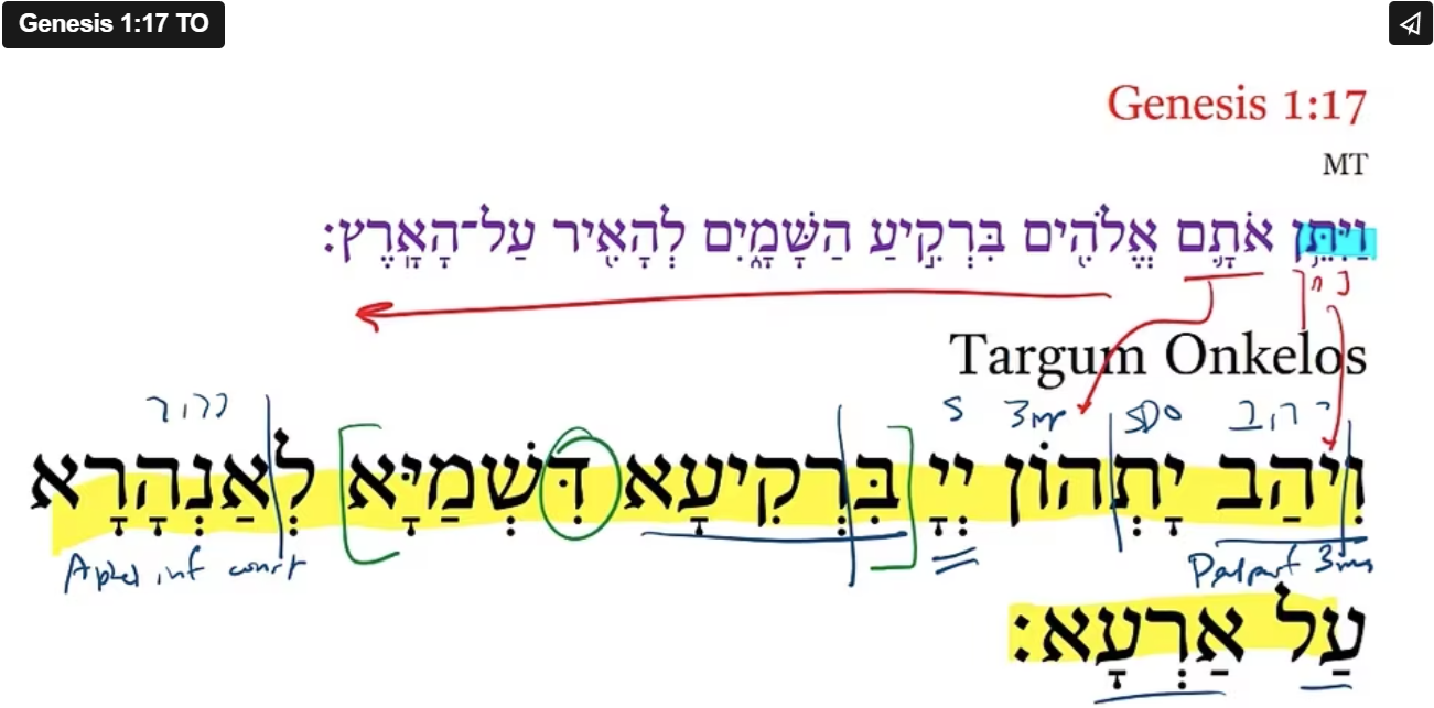 Genesis 1:17 TO