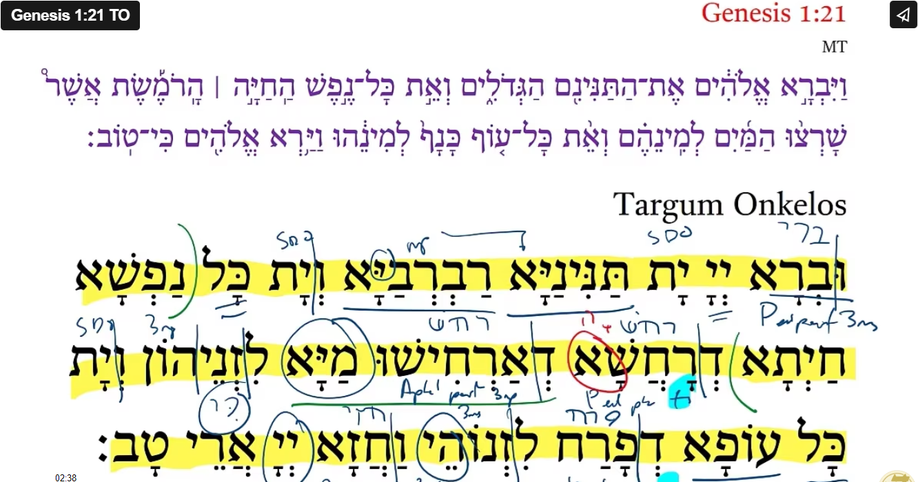 Genesis 1:21 TO