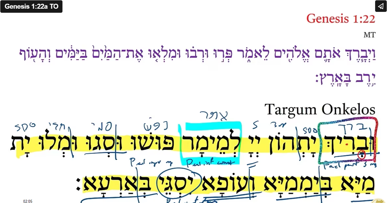 Genesis 1:22a TO