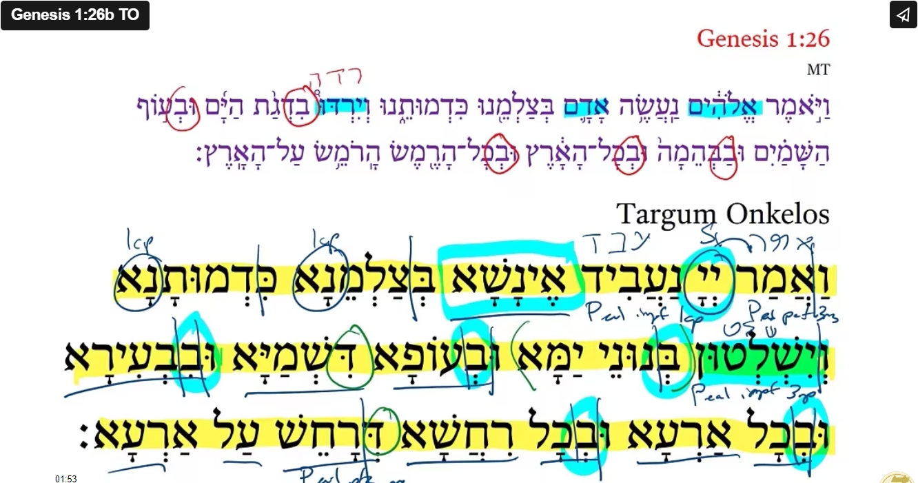 Genesis 1:26b TO
