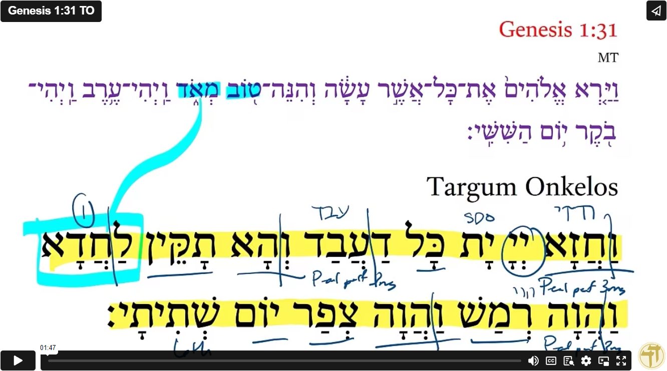 Genesis 1:31 TO
