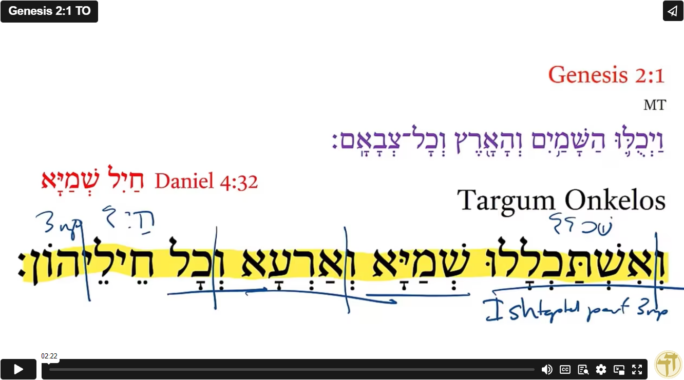 Genesis 2:1 TO