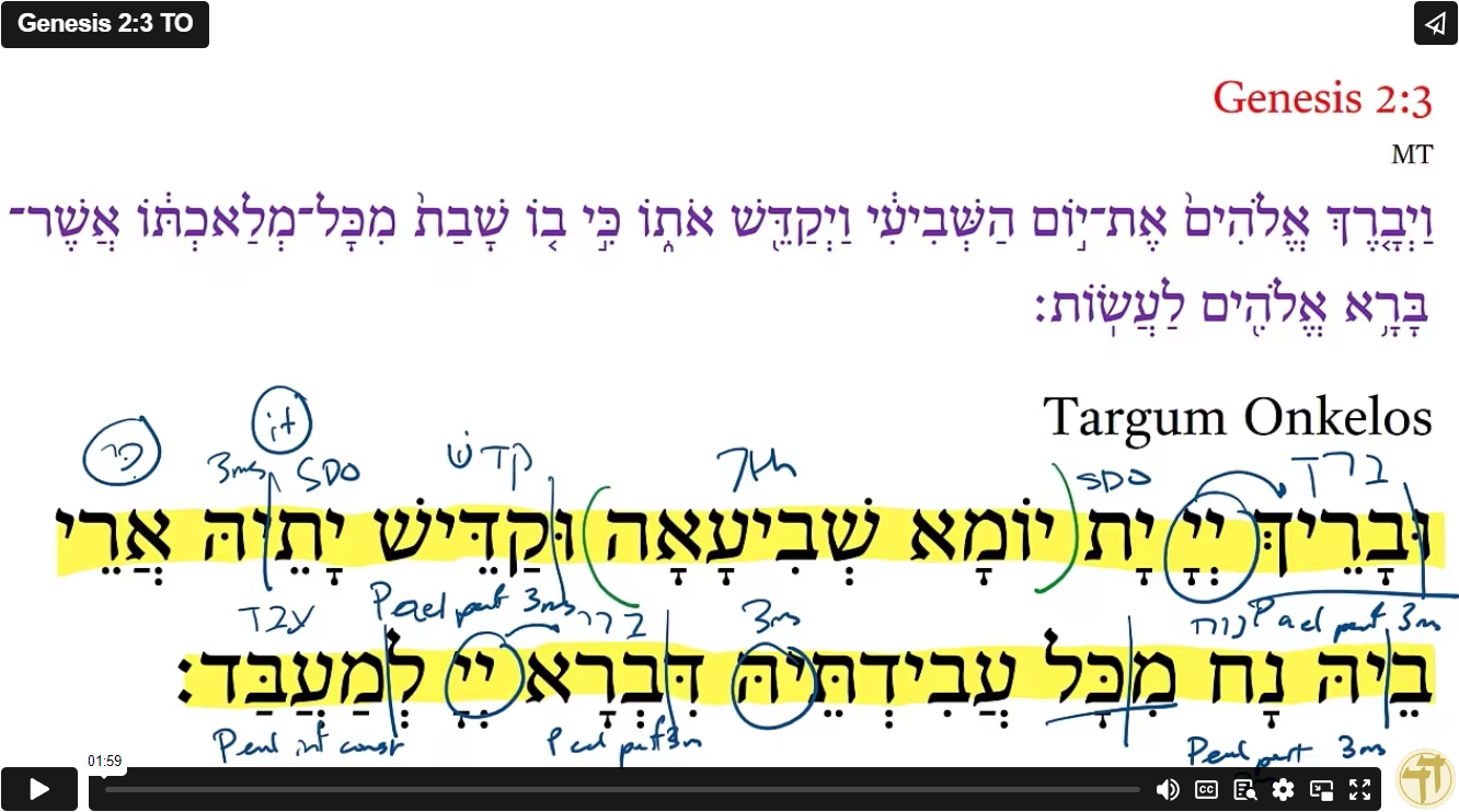 Genesis 2:3 TO