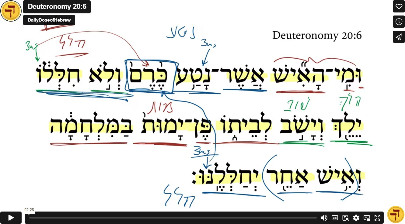 Deuteronomy 20:6