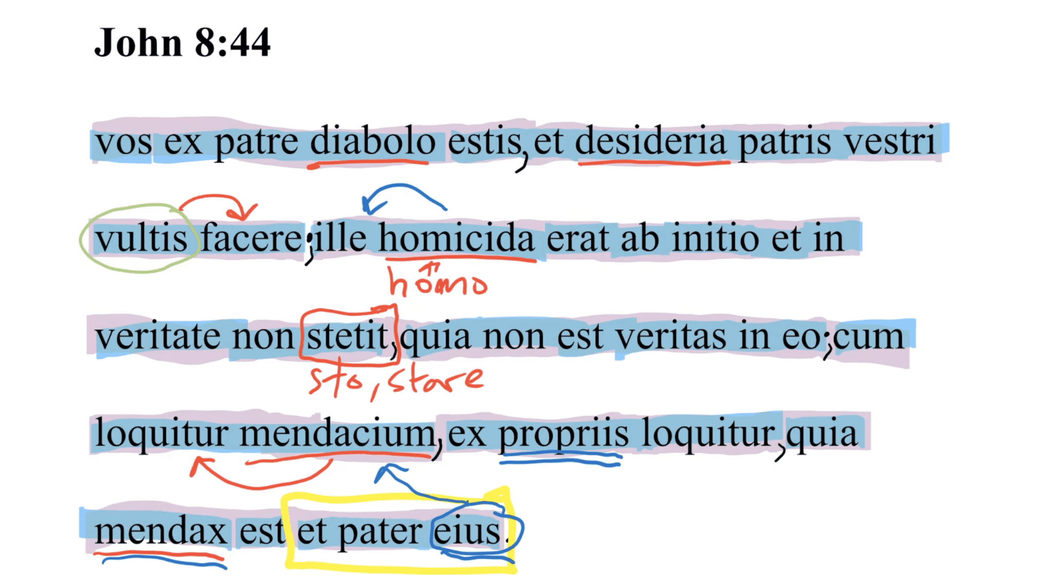John 8:44 Latin Vulgate