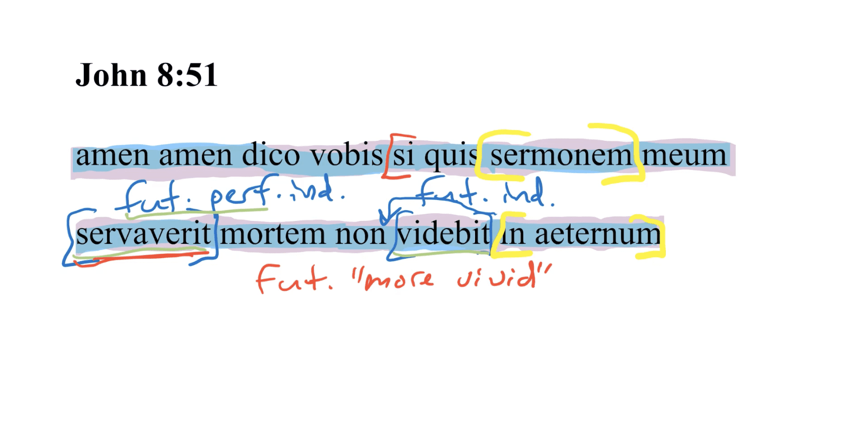 John 8:51 Latin Vulgate