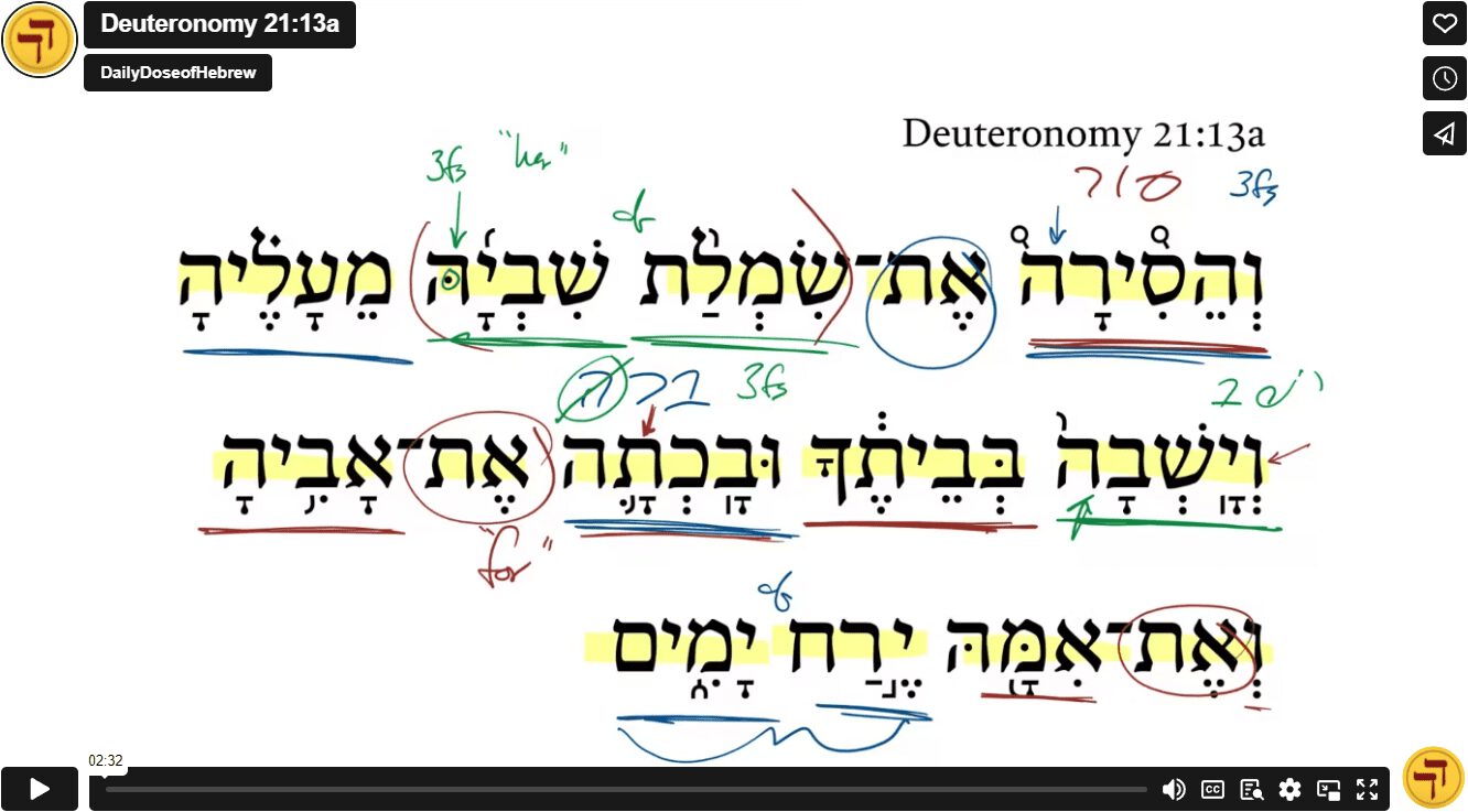 Deuteronomy 21:13a