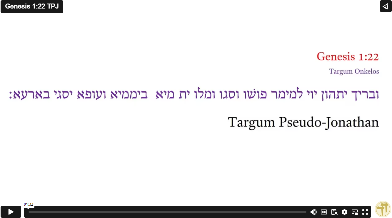 Genesis 1:22 TPJ