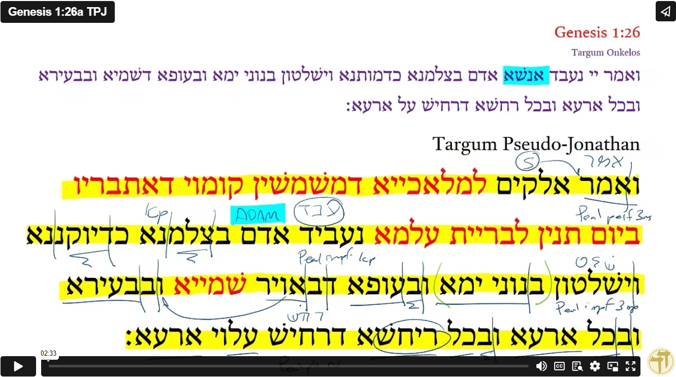 Genesis 1:26a TPJ