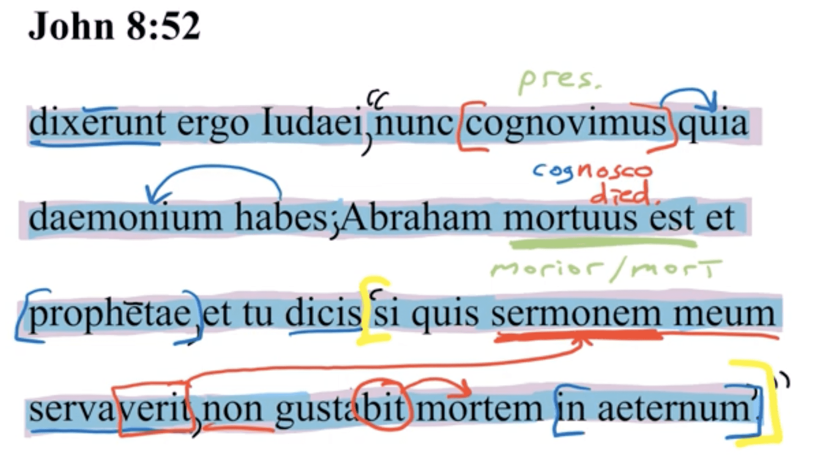 John 8:52 Latin Vulgate
