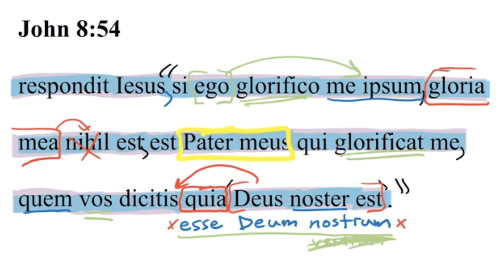 John 8:54 Latin Vulgate
