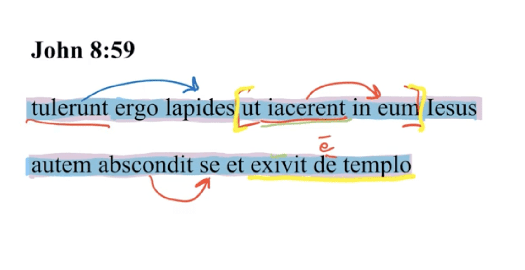 John 8:59 Latin Vulgate