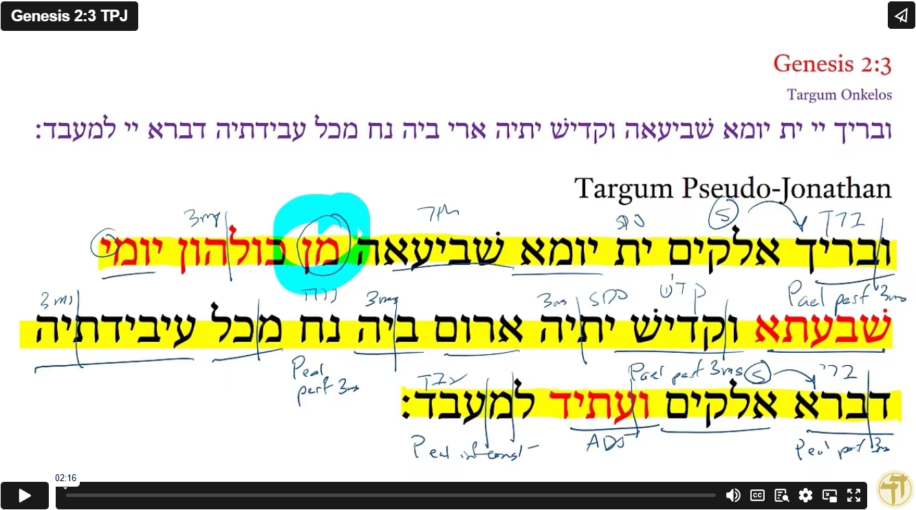 Genesis 2:3 TPJ