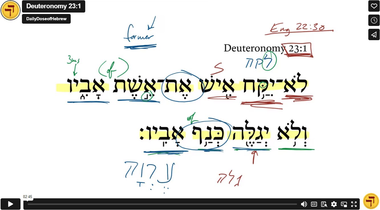 Deuteronomy 23:1