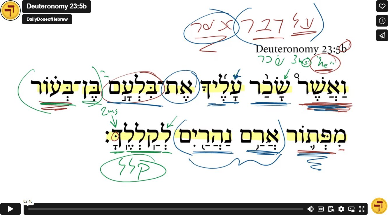 Deuteronomy 23:5b