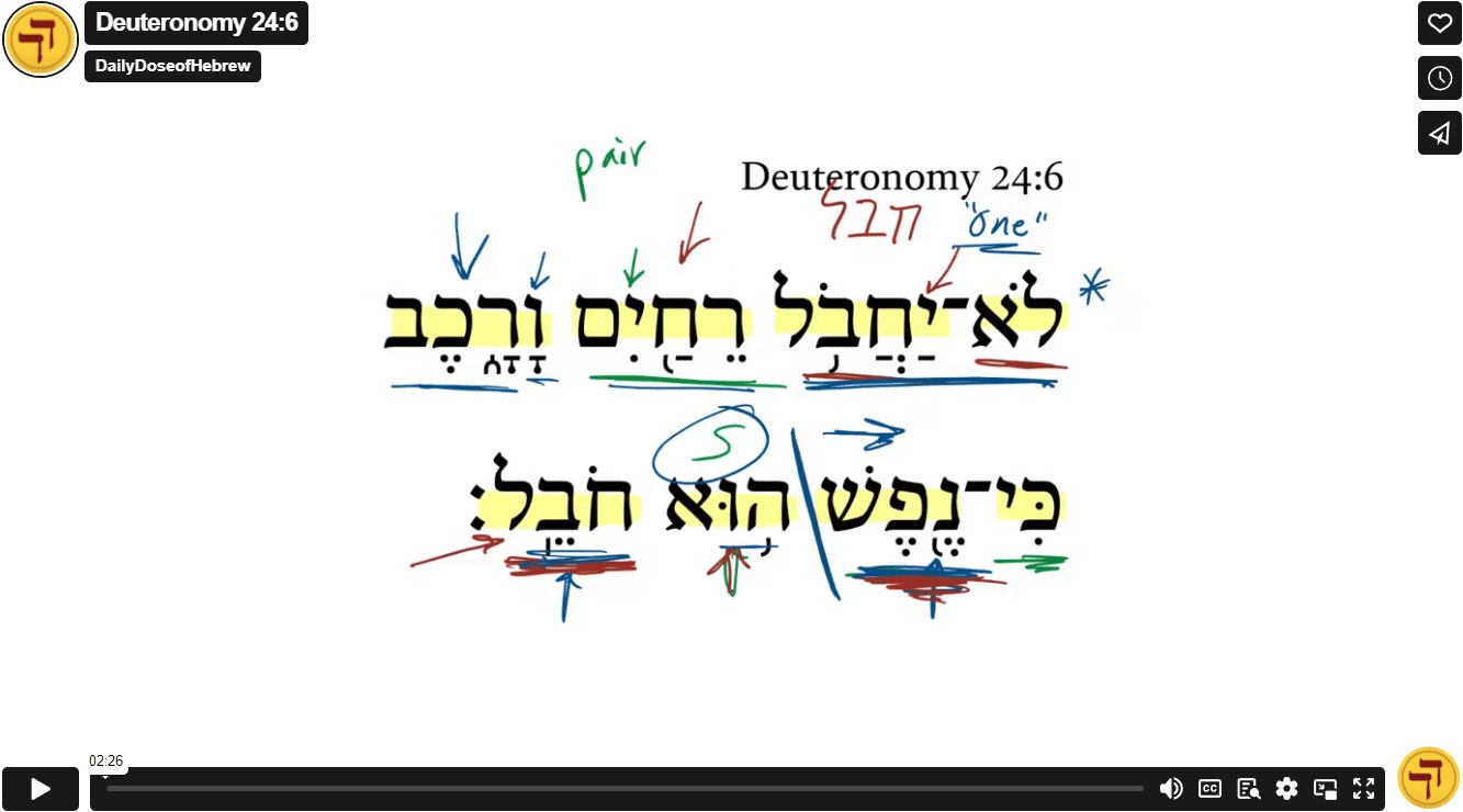 Deuteronomy 24:6