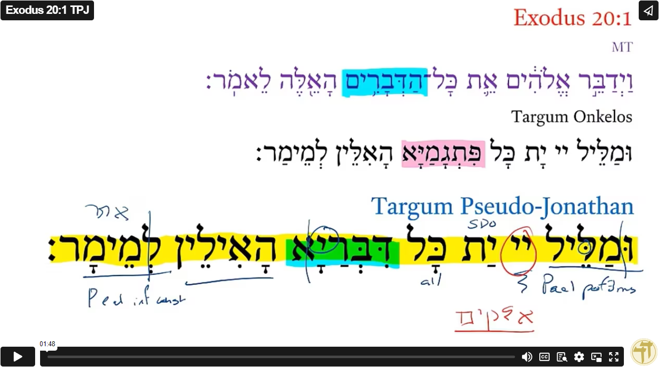 Exodus 20:1 TPJ