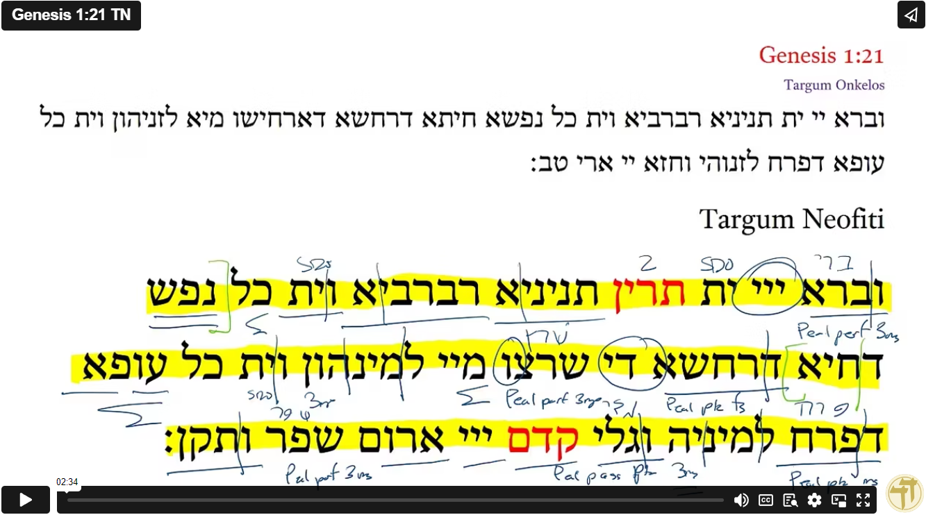 Genesis 1:21 TN