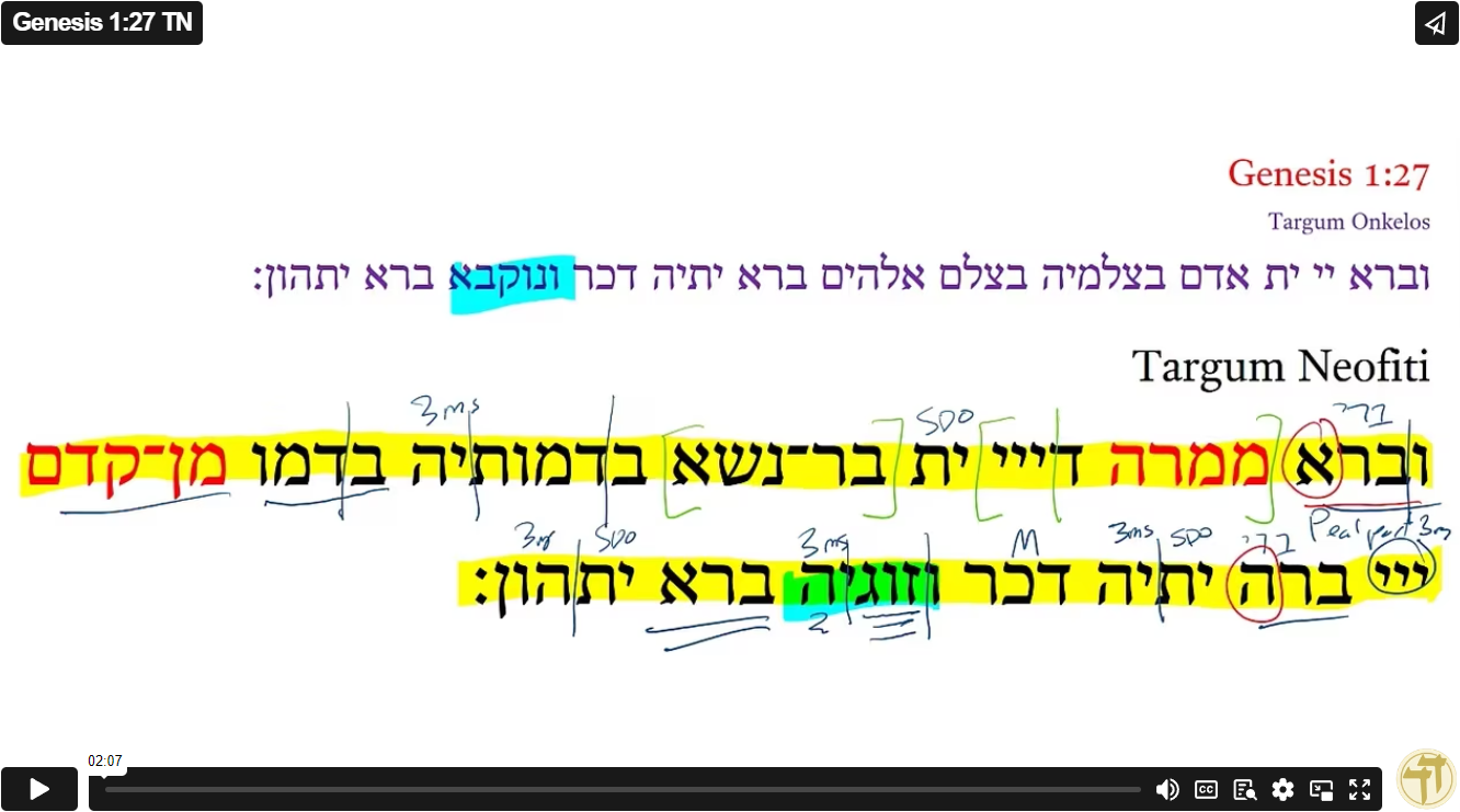 Genesis 1:27 TN