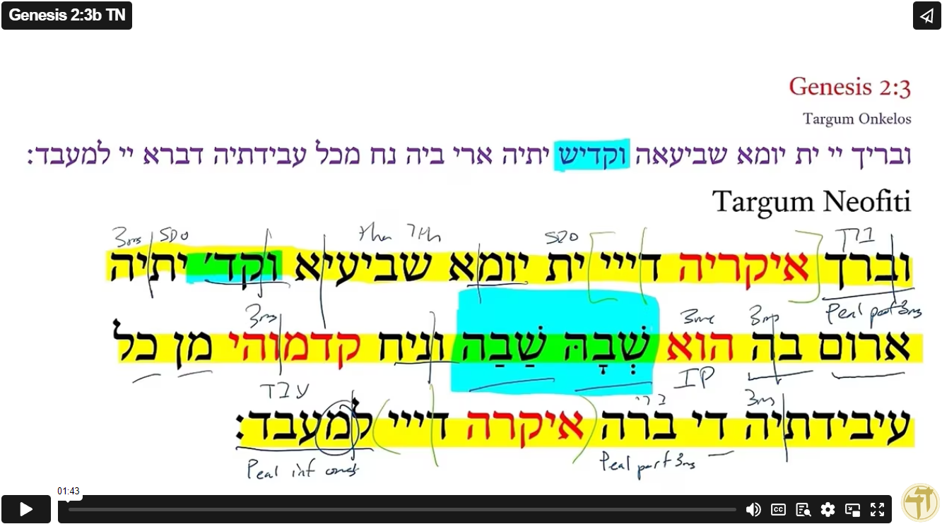 Genesis 2:3b TN