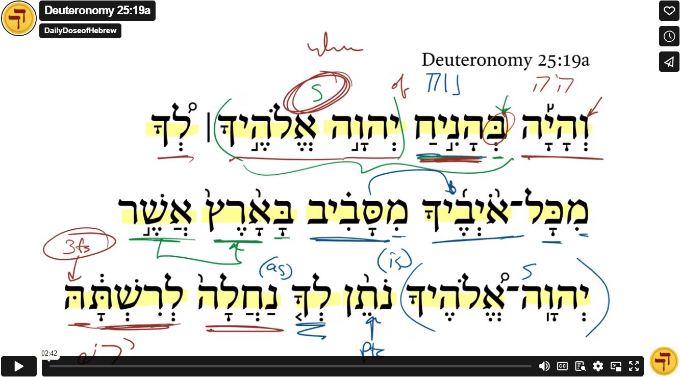 Deuteronomy 25:19a