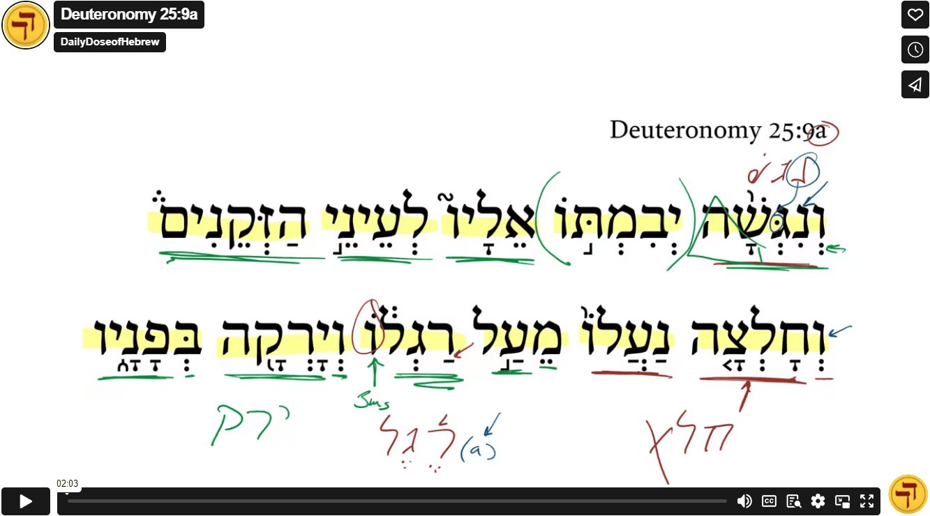 Deuteronomy 25:9a