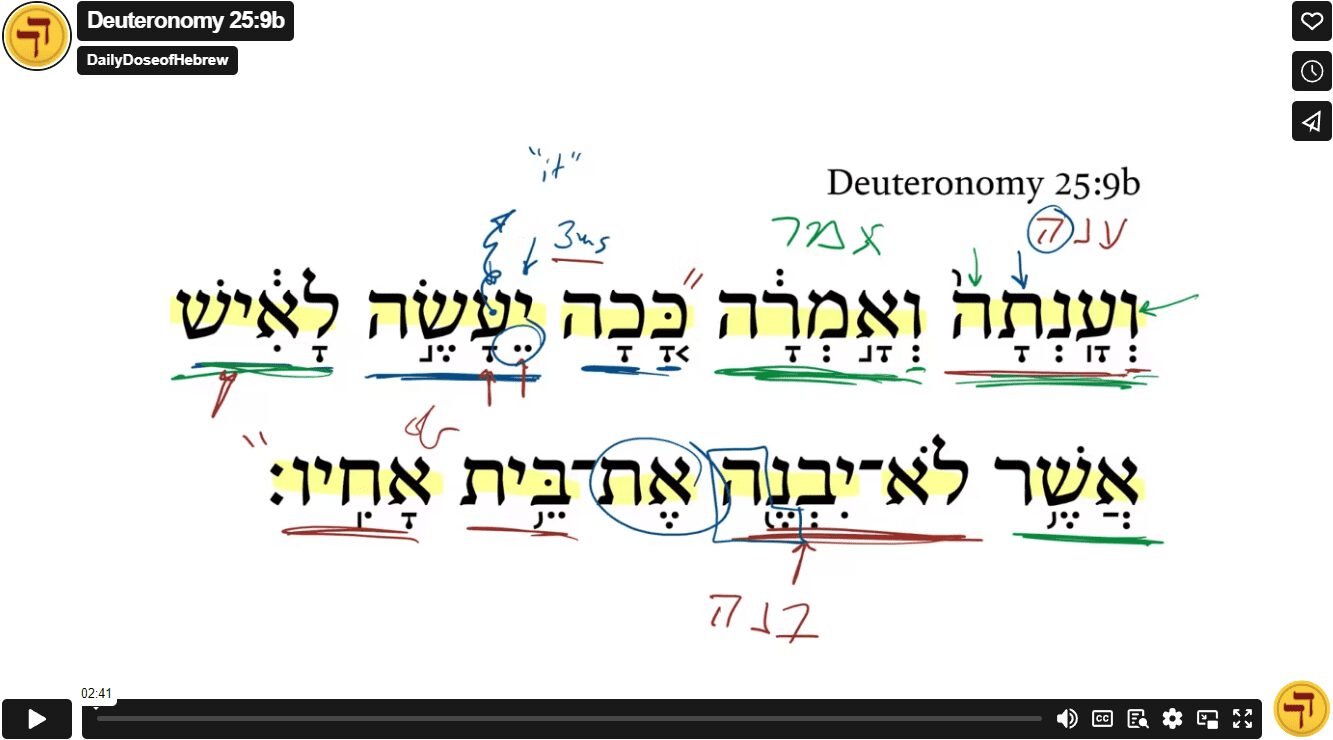 Deuteronomy 25:9b