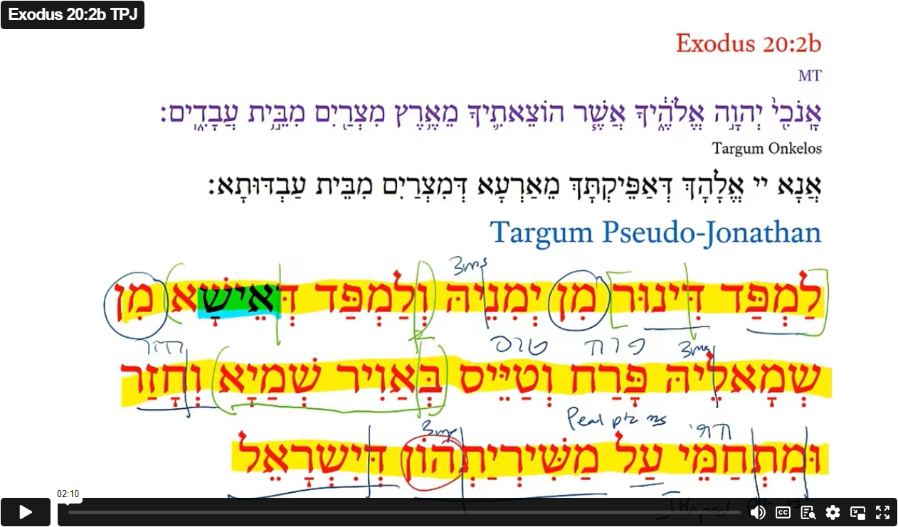 Exodus 20:2b TPJ