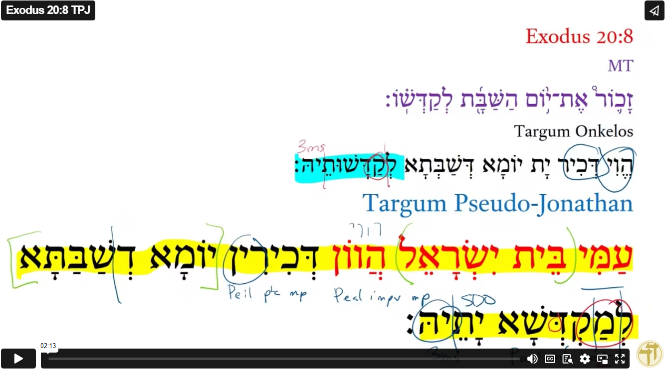 Exodus 20:8 TPJ
