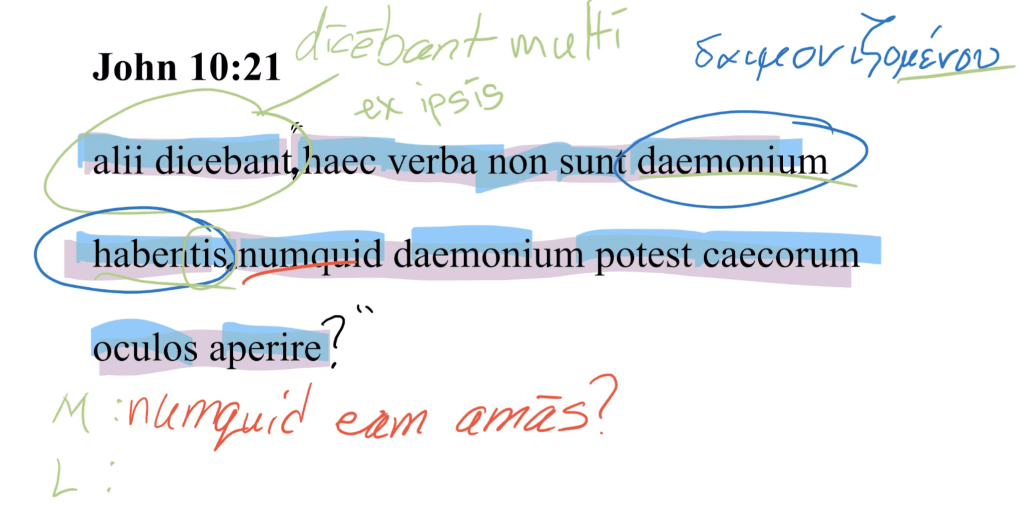 John 10:21 Latin Vulgate