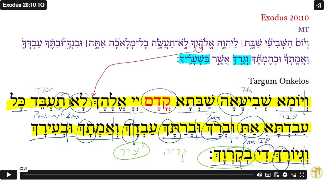 Exodus 20:10 TO