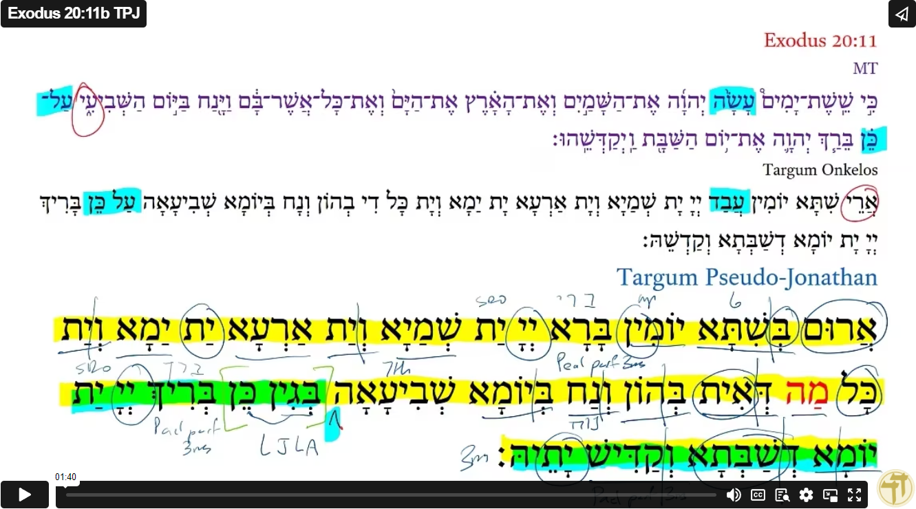 Exodus 20:11b TPJ