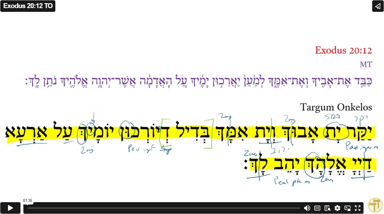 Exodus 20:12 TO