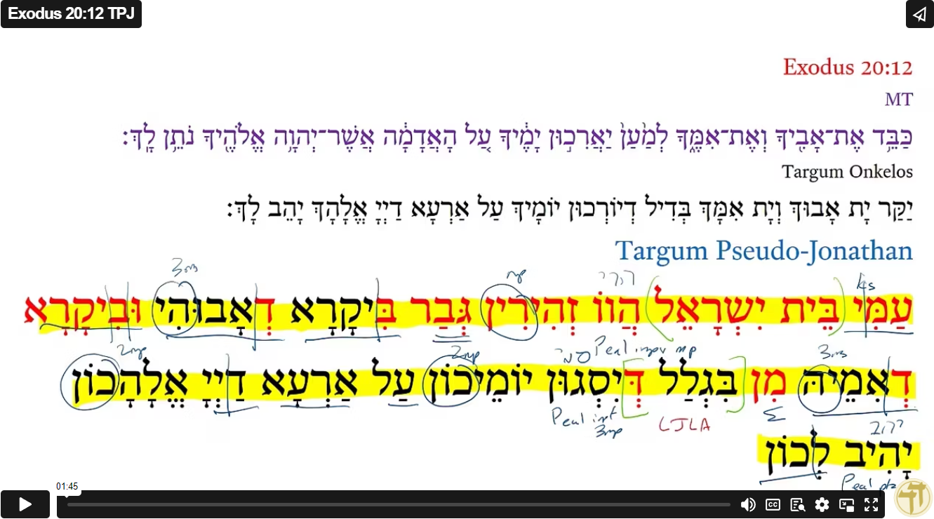 Exodus 20:12 TPJ