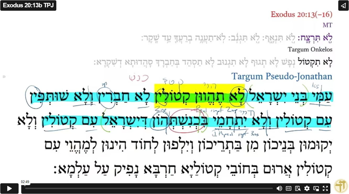 Exodus 20:13b TPJ